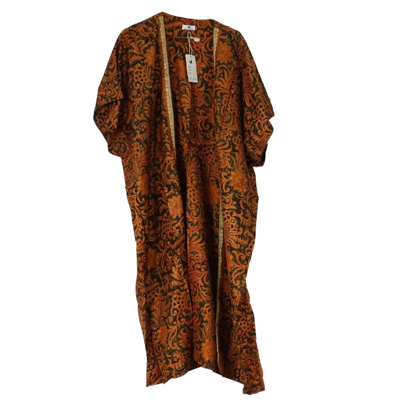 Chaya Kimono Throw Rusty Brown - 