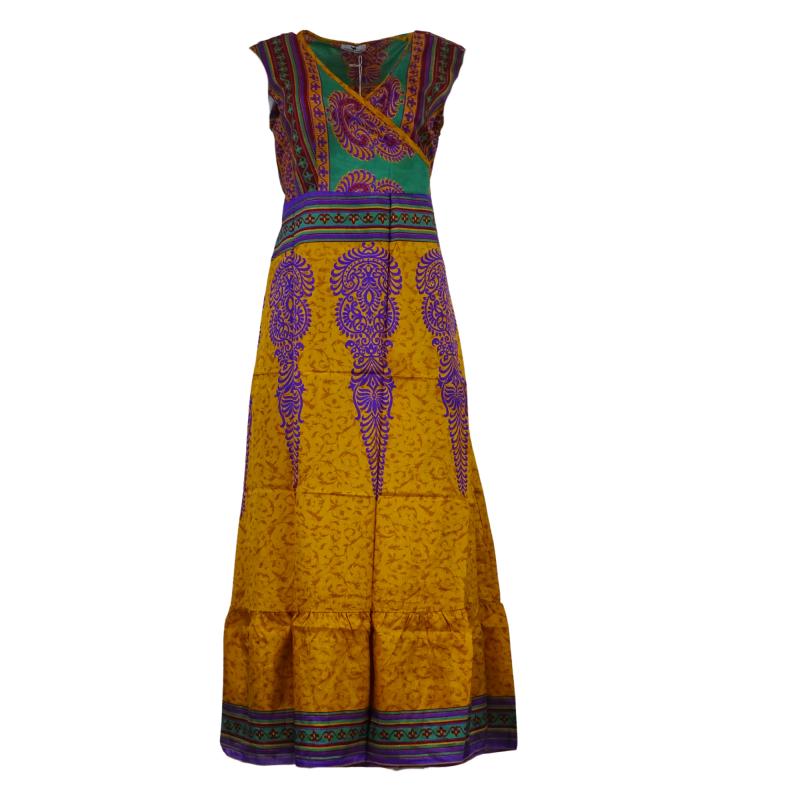 Audrey Wrap Kjole Orange n' Purple - 