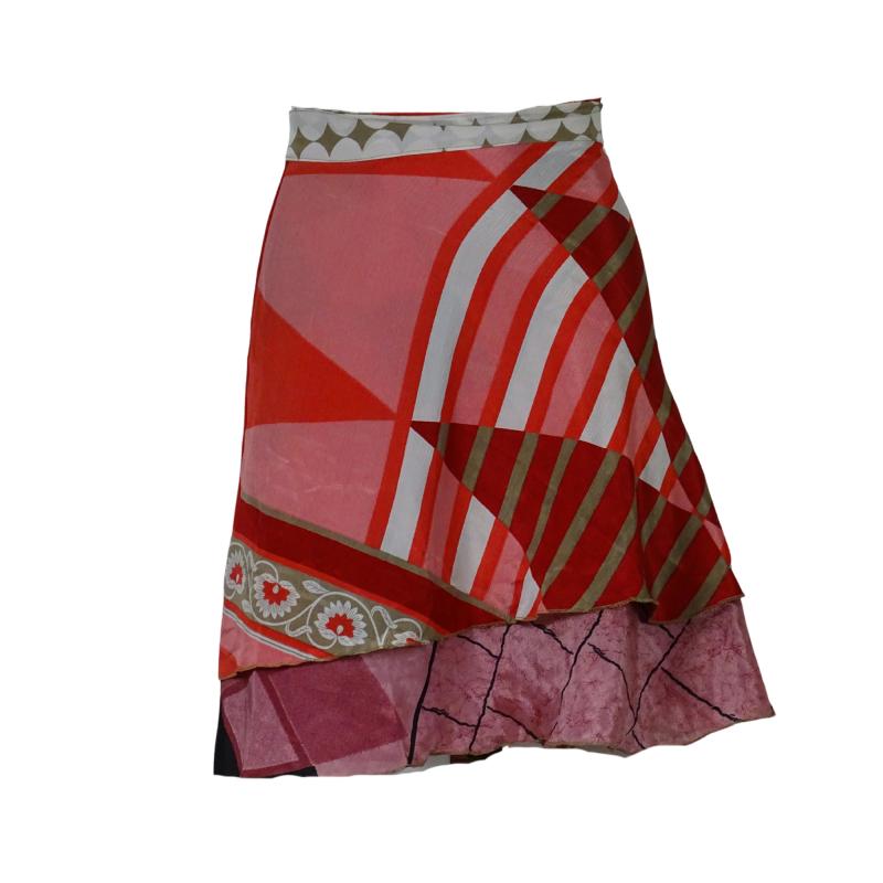 Sari Nederdel Kort Pale Rose - 
