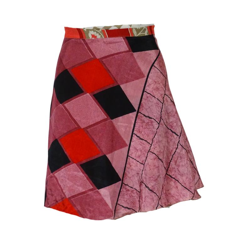 Sari Nederdel Kort Pale Rose - 