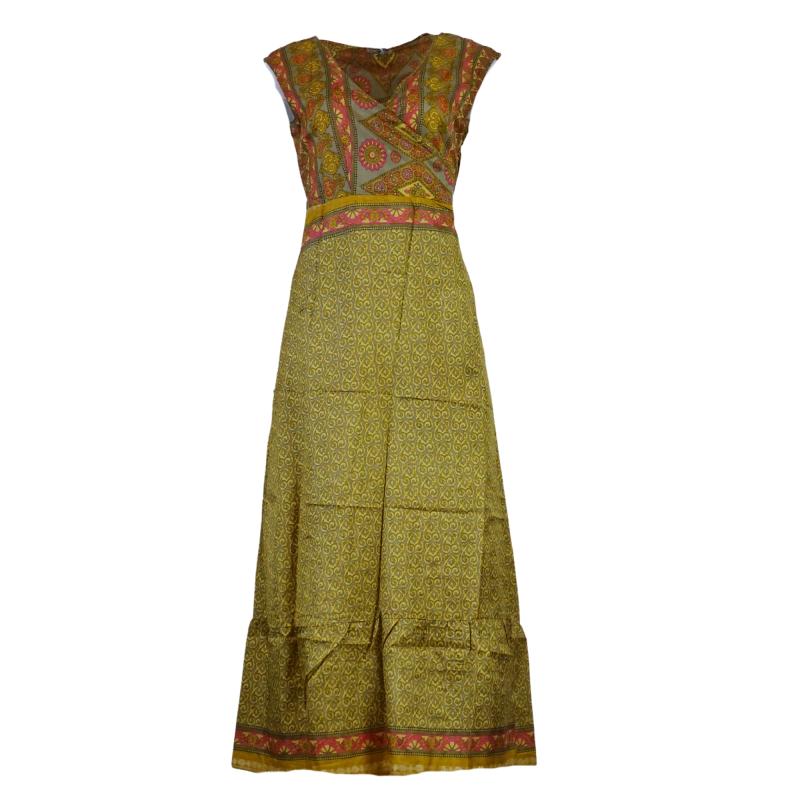 Audrey Wrap Kjole Pale Yellow - 