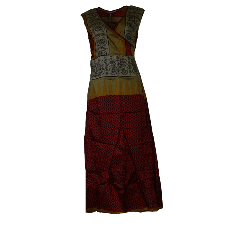 Audrey Wrap Kjole Wine n´ Sand
