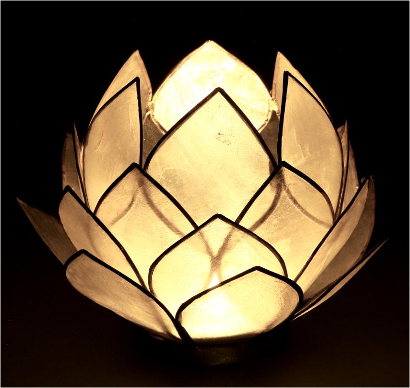 Lotus Lysestage Stor - Hvid - 