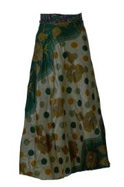 Lang slå-om Nederdel Earthy Green