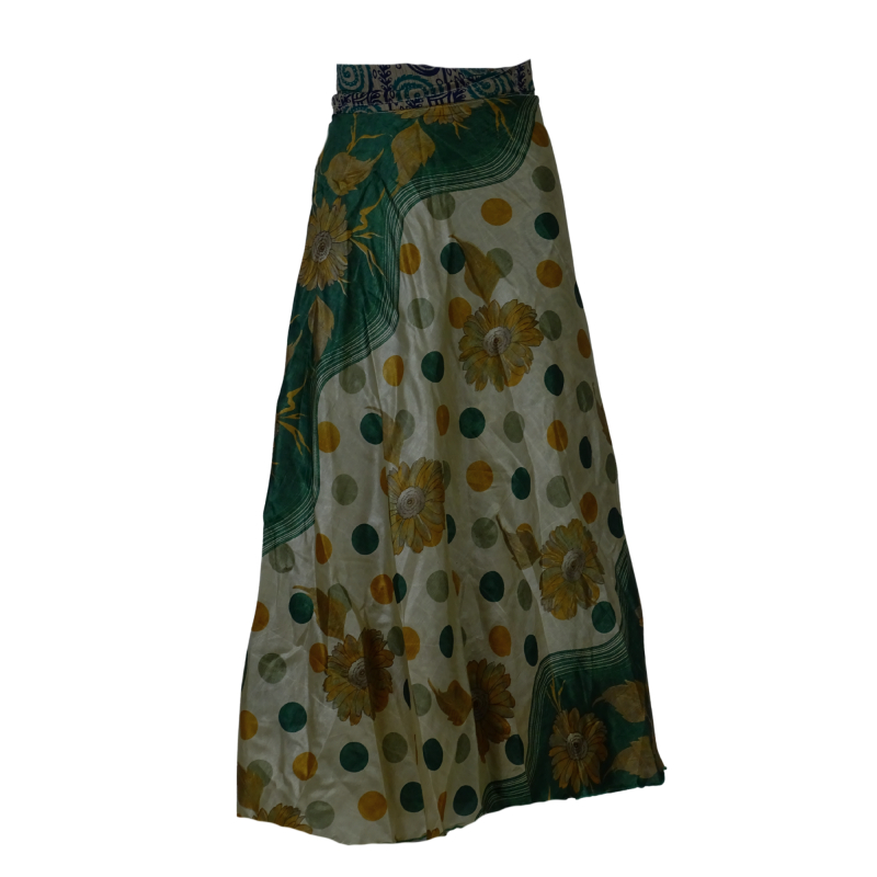 Lang slå-om Nederdel Earthy Green