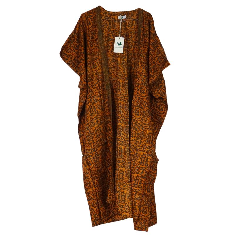 Chaya Kimono Throw Golden Brown - 