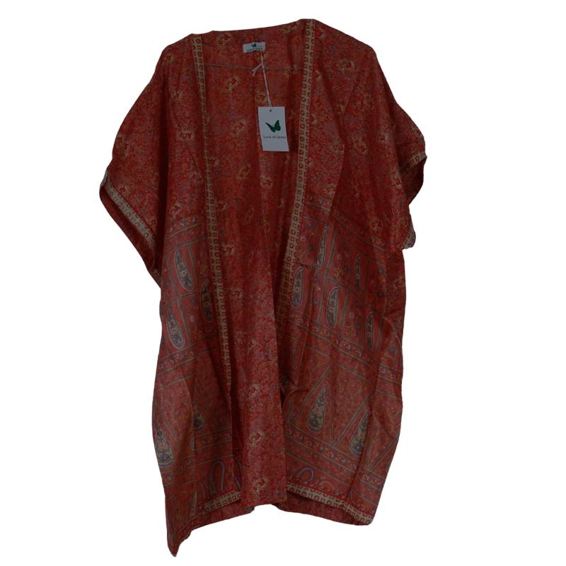 Indali Kort Kimono Coral Paisley - 