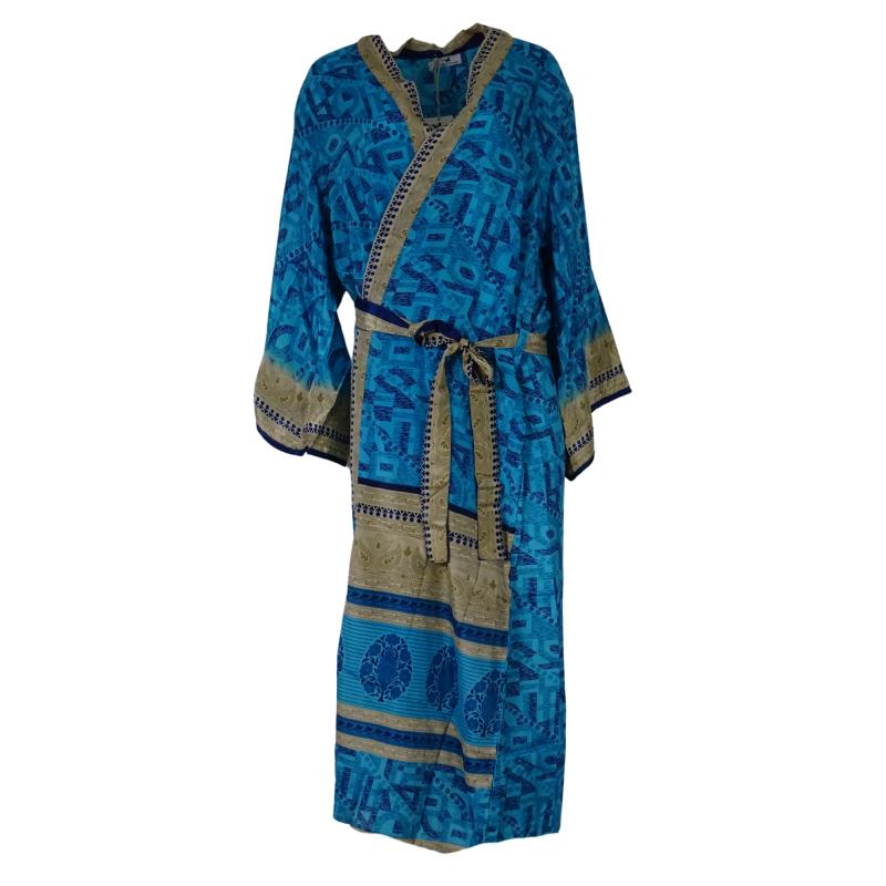 Boho Kimono Blue n' Beige - 