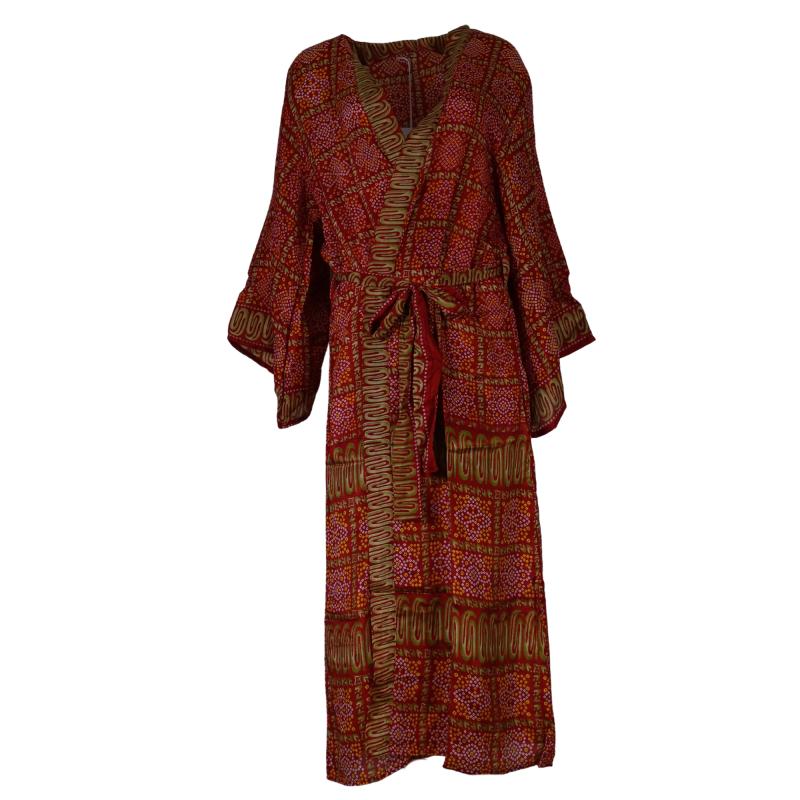 Boho Kimono Red n' Beige - 