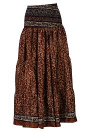 Lang Maxi Nederdel Burgundy Brown