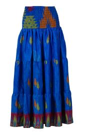 Maxi Nederdel India Blue