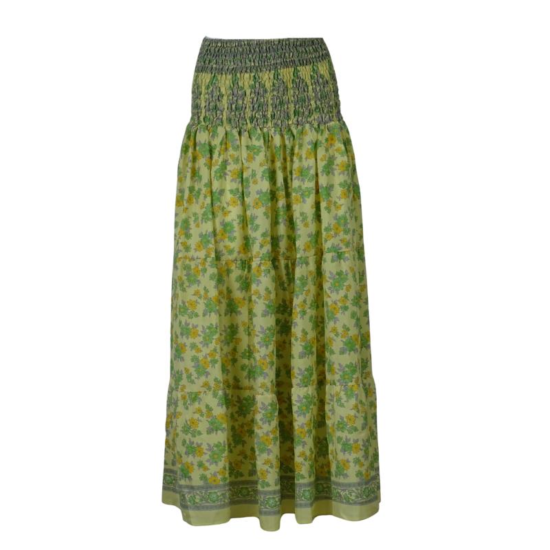 Lang Maxi Nederdel Yellow n' Green - 