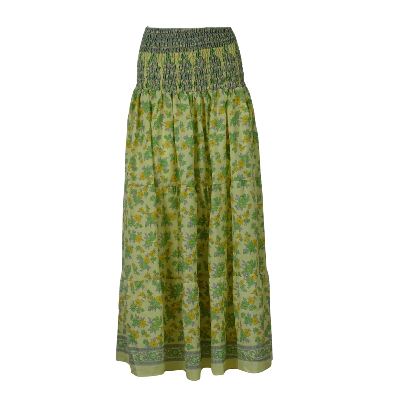 Lang Maxi Nederdel Yellow n´ Green
