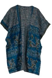 Indali Kort Kimono Turquoise Grey