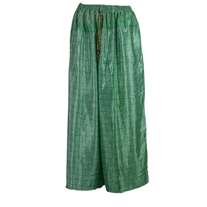 Boho Bukser med Vidde India Green - 