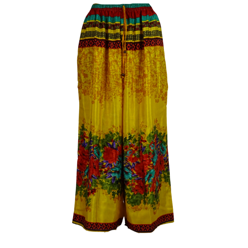 Boho Bukser med Vidde Indian Flowers