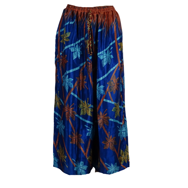 Boho Bukser med Vidde Floral Blue