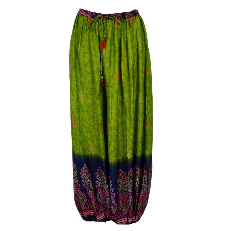 Boho Haremsbukser Classic Green n' Blue - 