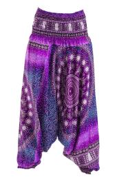 Baggy Haremsbukser Tribal Purple