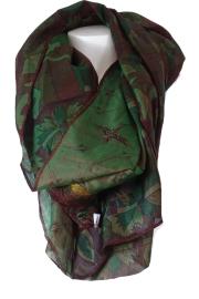 Silketørklæde Sarong Greenish Brown