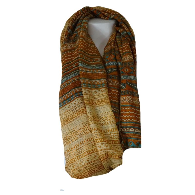 Silketørklæde Sarong Dusty Shades - 