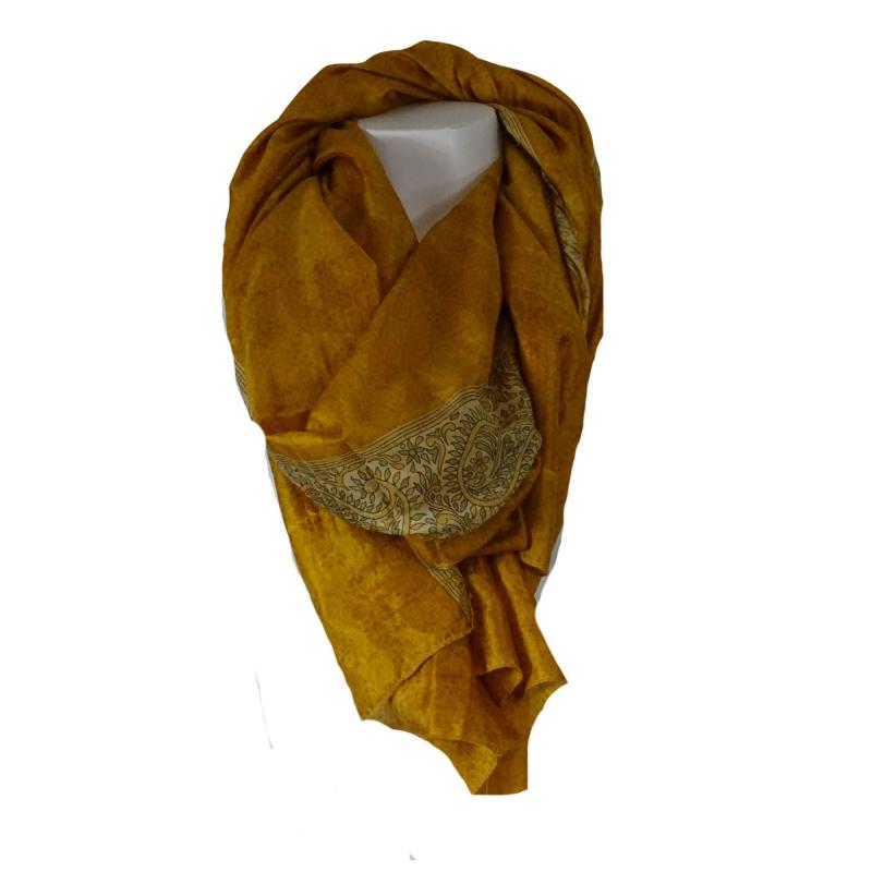 Silketørklæde Sarong Burnt Orange - 