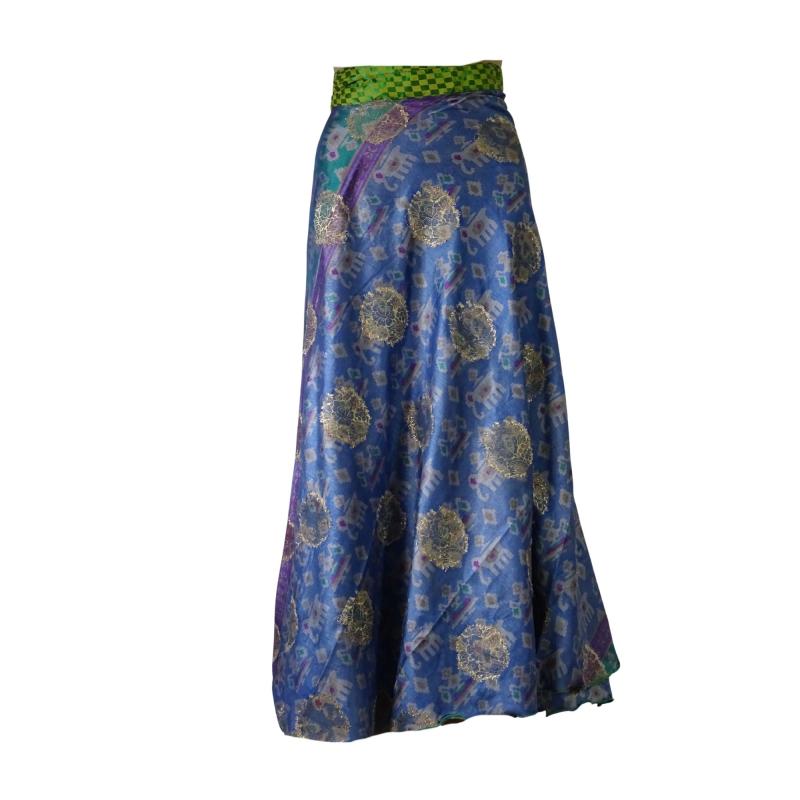 Lang slå-om Nederdel Lavender Green - 