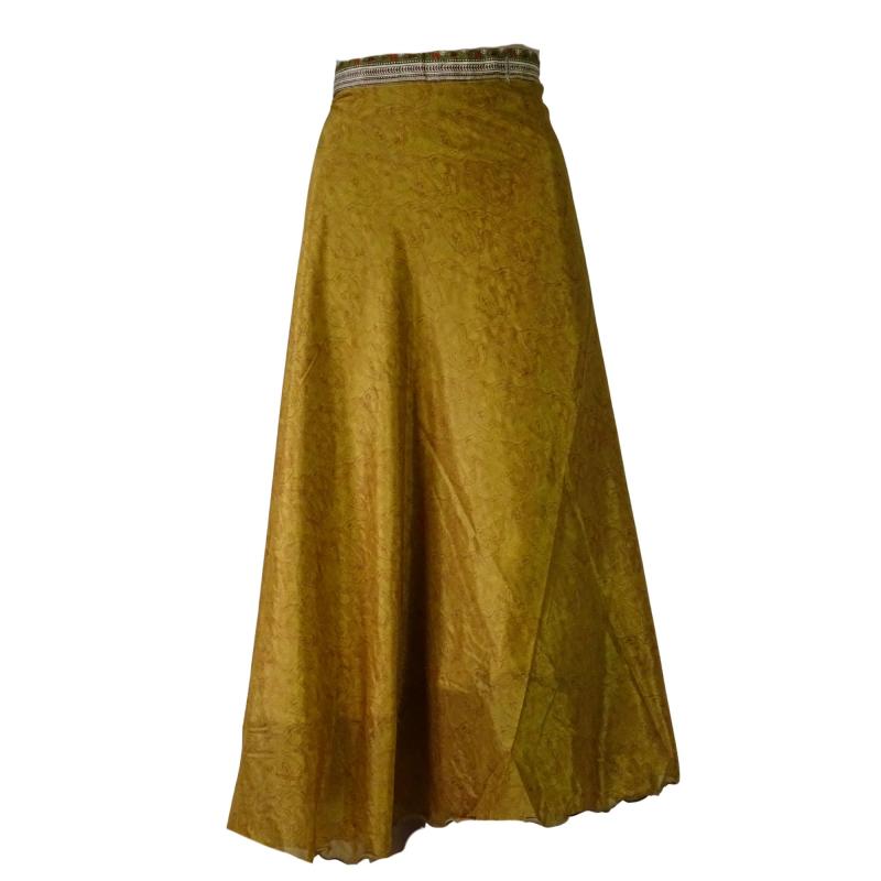 Lang slå-om Nederdel Sandy Beige - 