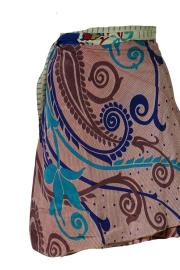 Sari Nederdel Kort India Beige