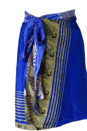 Sari Nederdel Kort Lavender Blue