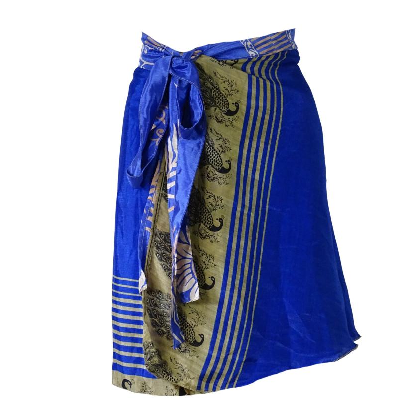Sari Nederdel Kort Lavender Blue - 