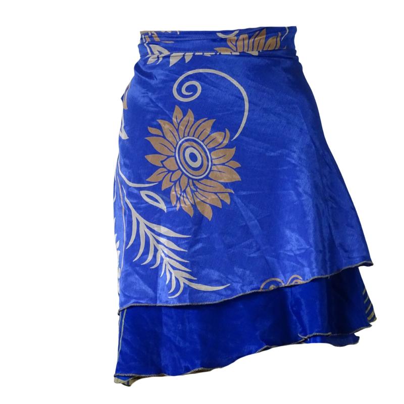 Sari Nederdel Kort Lavender Blue - 