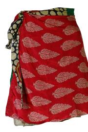 Sari Nederdel Kort Red n' Beige