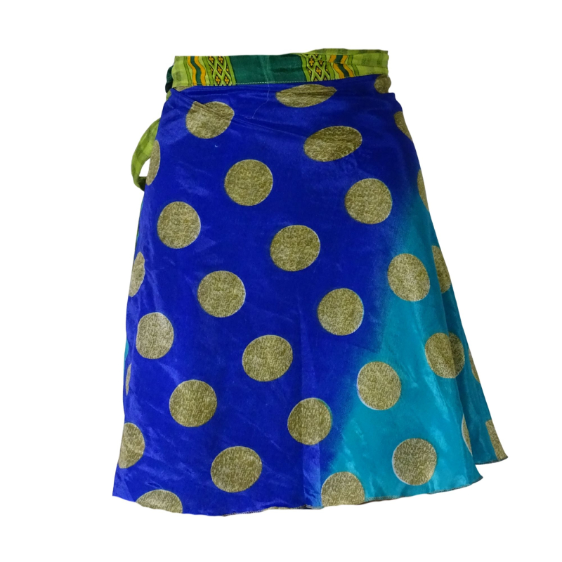 Sari Nederdel Kort Blue n´ Green