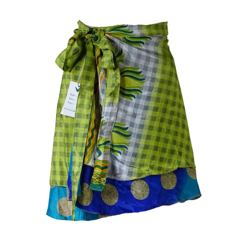 Sari Nederdel Kort Blue n' Green - 