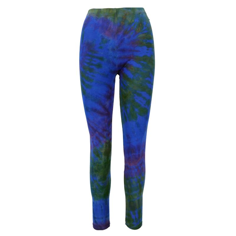 Tie Dye Leggings Blue Green - 