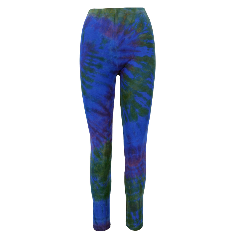 Tie Dye Leggings Blue Green