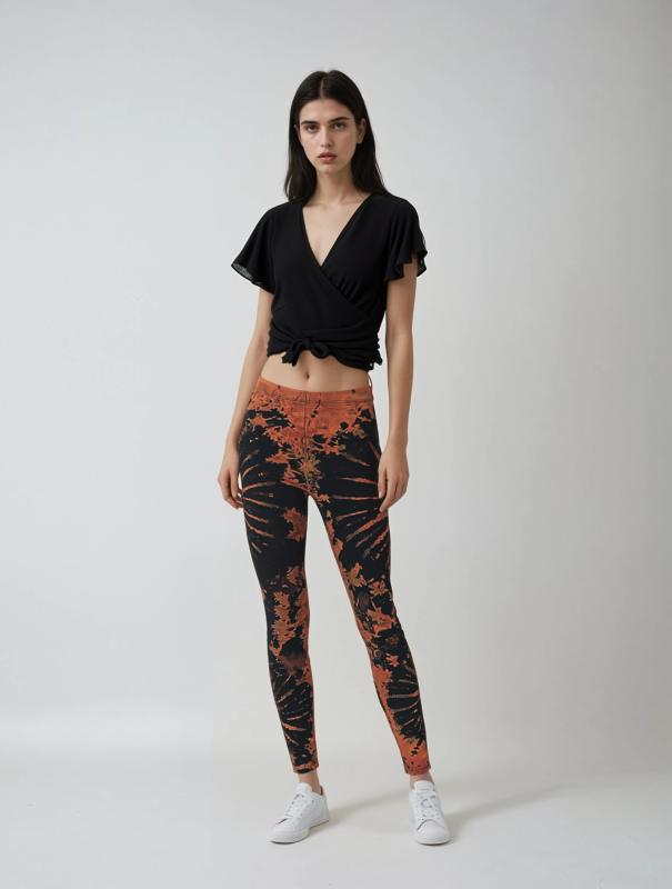 Tie Dye Leggings Rust - 