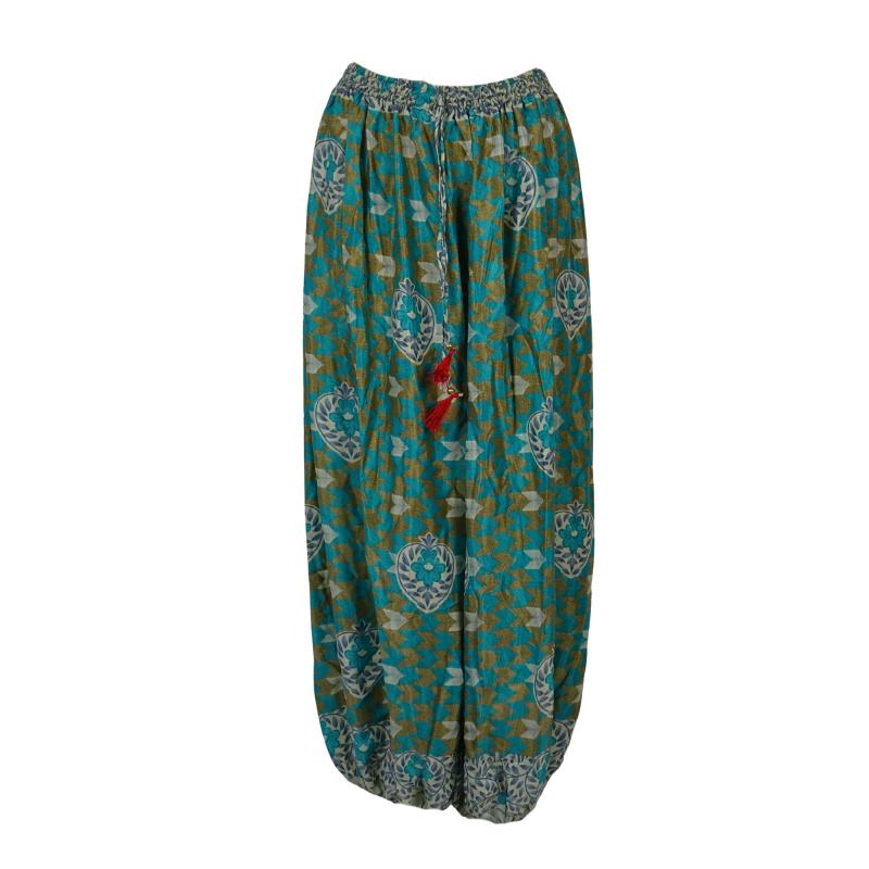 Boho Haremsbukser Classic Green n' Beige - 