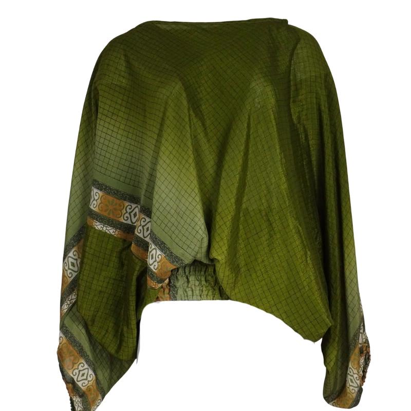 Harem Vintage Bluse 2-in-1 - Olive
