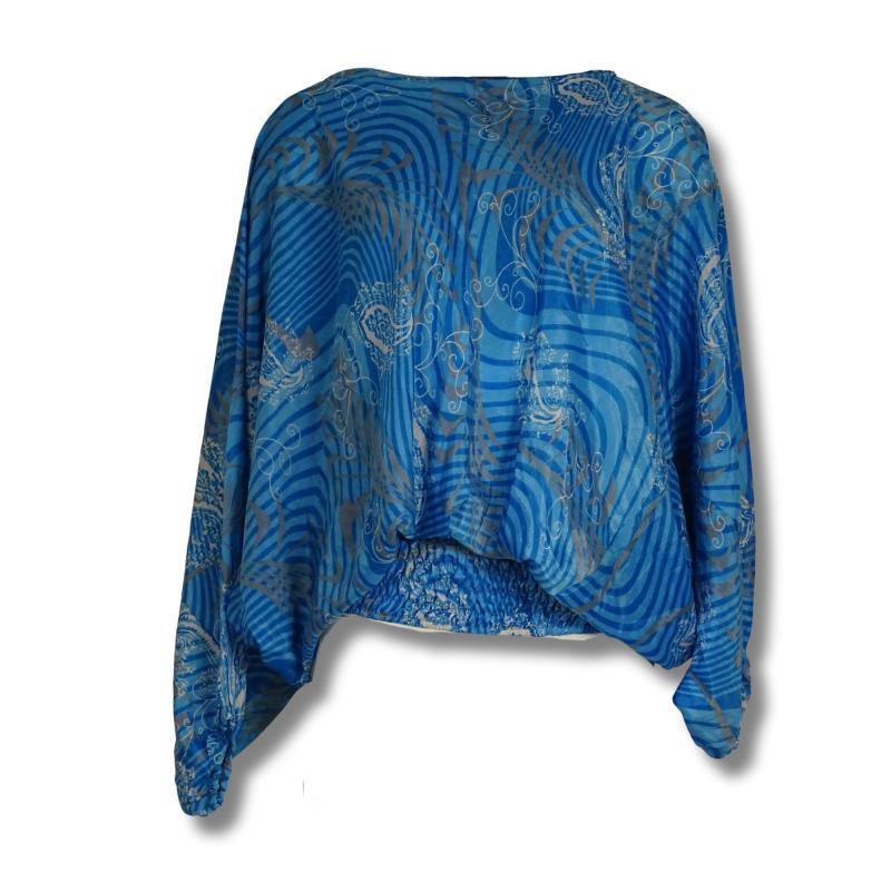 Harem Vintage Bluse 2-in-1 - Turquoise