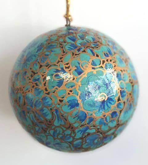 Indiske Julekugler - Turquoise Gold