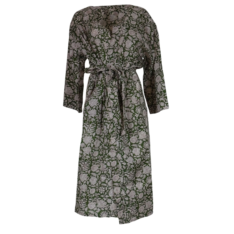 Kimono Blockprint Green