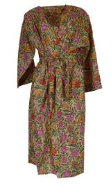 Kimono Blockprint Flowers