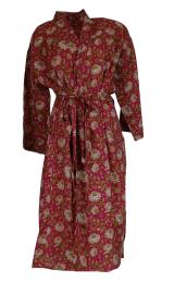 Kimono Blockprint Floral Red