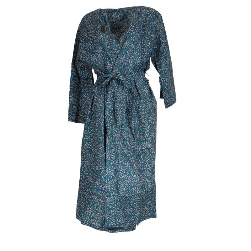 Kimono Blockprint Petrol - 