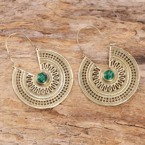 Tribal Øreringe Malakit - 