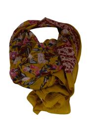 Blockprintet Tørklæde Curry Flowers