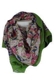 Blockprintet Tørklæde Floral