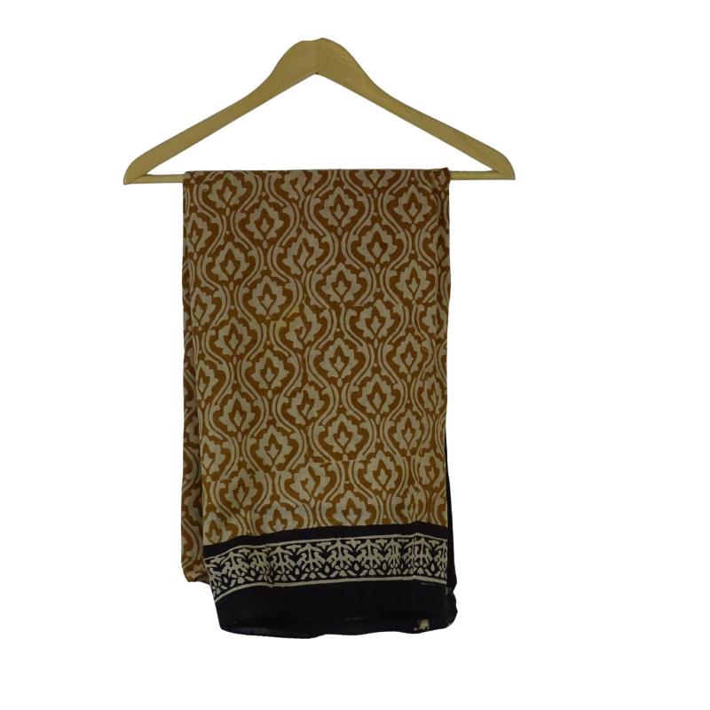 Blockprintet Tørklæde Pale Curry - 